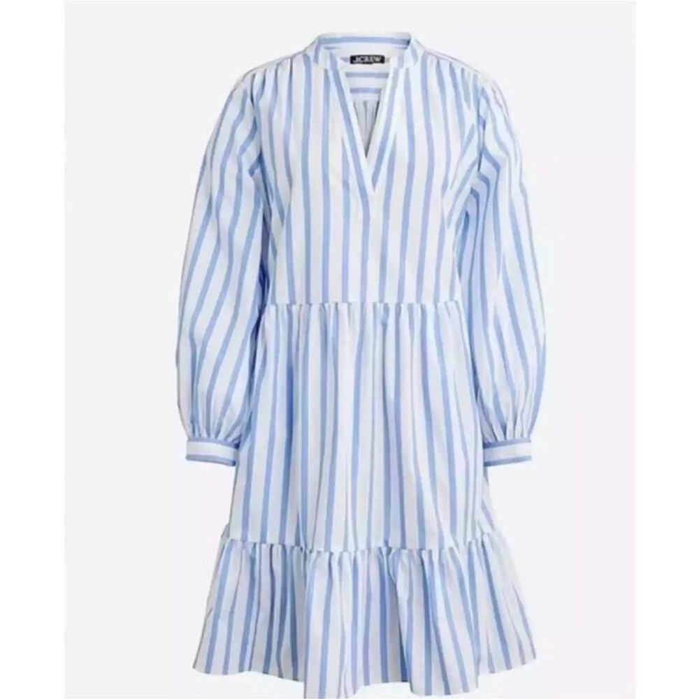 J.‎ Crew Tiered Cotton Poplin Mini Dress